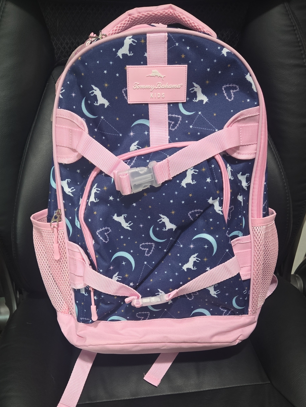 Tommy Bahama Kids Navy and Pink Unicorn Backpack
